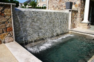Swimming Pool design with waterfall in Howard County, Baltimore, Carroll, Frederick & Montgomery counties.